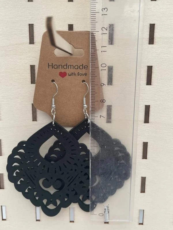 Wooden earrings model 1 – photo 3